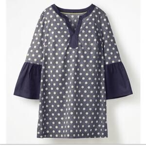 Boden Jodie Kaftan Tunic size 16 lightweight polka dot Bell Sleeve